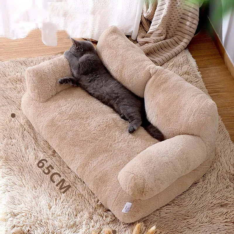 Cozy Up Your Furry Friend This Winter with Our Plush Luxury Cat Bed Sofa! Perfect for Cats & Small Dogs! 🐾❤️