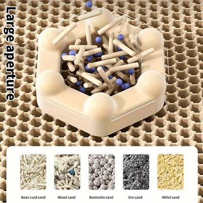 Say goodbye to messy litter! 🐾 Check out our Large Cat Litter Mat with a unique honeycomb design for easy cleaning and scatter control! Perfect for keeping your space fresh and tidy! 💧✨