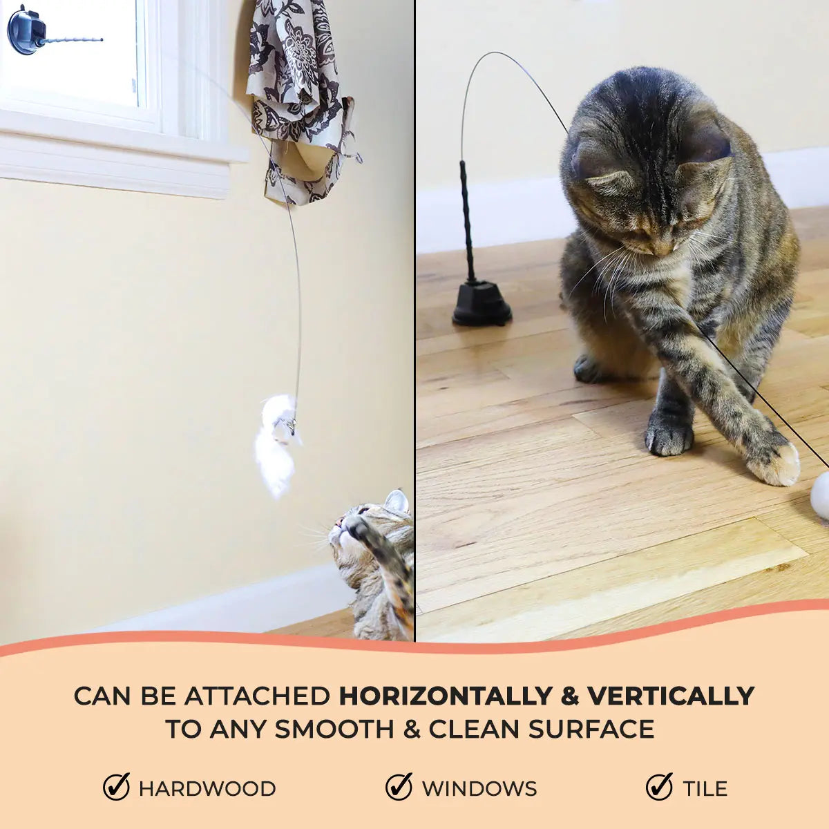 Whiskertons Interactive Bird Simulation Cat Toy Set | Interactive Cat Toy | Realistic Bird Impression