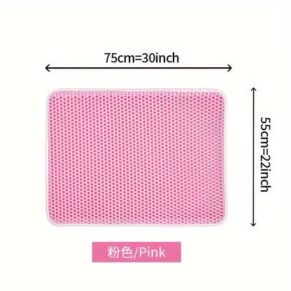 Say goodbye to messy litter! 🐾 Check out our Large Cat Litter Mat with a unique honeycomb design for easy cleaning and scatter control! Perfect for keeping your space fresh and tidy! 💧✨
