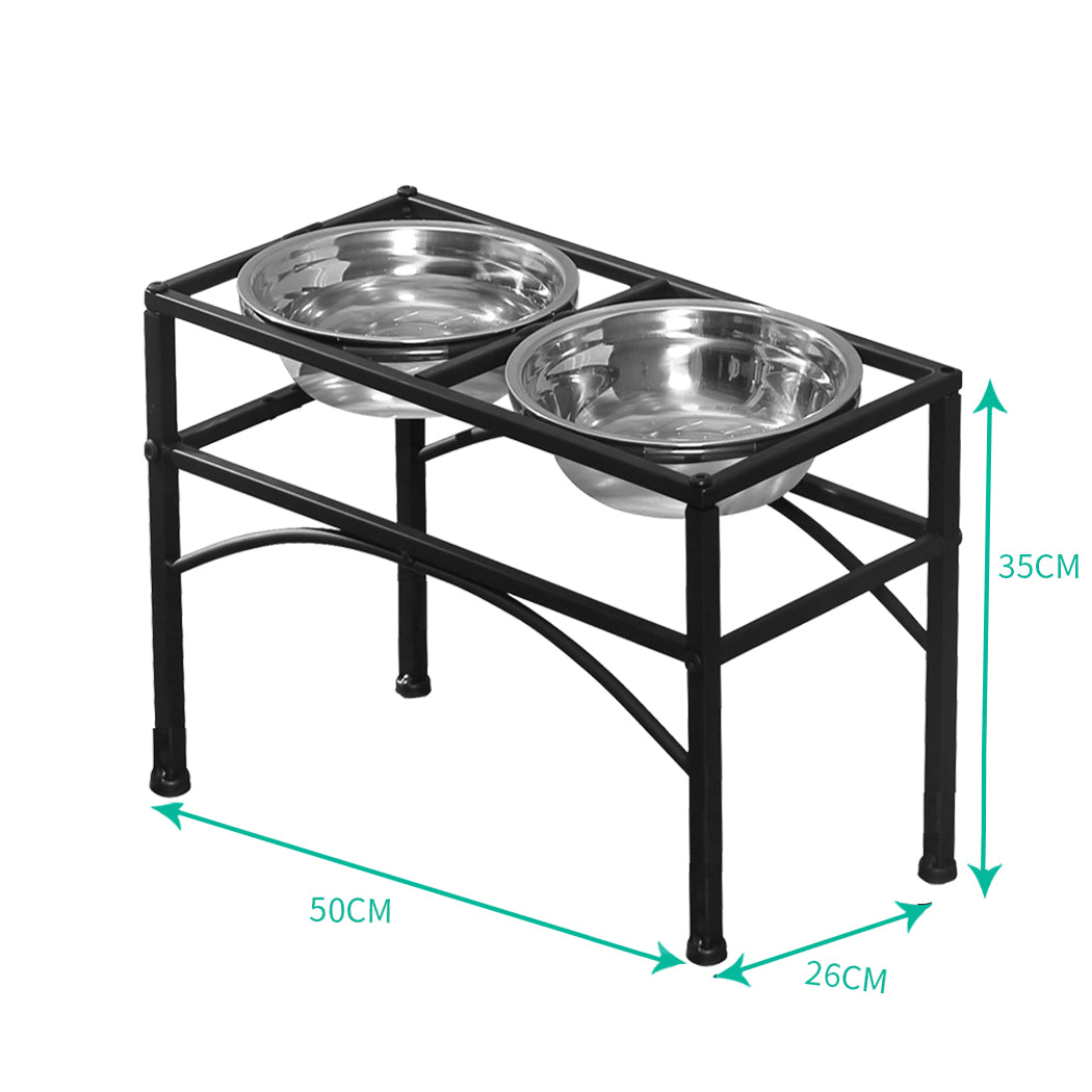Elevate Mealtime for Your Furry Friend with the Stylish Dual Elevated Stainless Steel Pet Feeder Bowl! 🐾✨