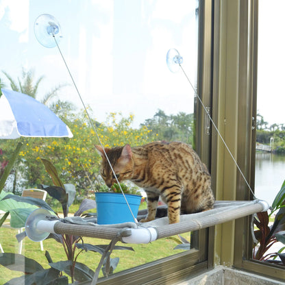 Cat Hammock for Window, Cat Bed Sunny Seat Safety and Space Saving Window Mounted Cat Perch