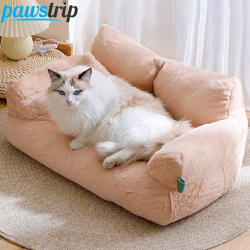 Cozy Up Your Furry Friend This Winter with Our Plush Luxury Cat Bed Sofa! Perfect for Cats & Small Dogs! 🐾❤️