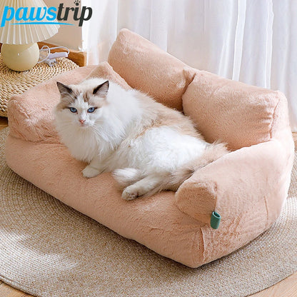 Cozy Up Your Furry Friend This Winter with Our Plush Luxury Cat Bed Sofa! Perfect for Cats & Small Dogs! 🐾❤️