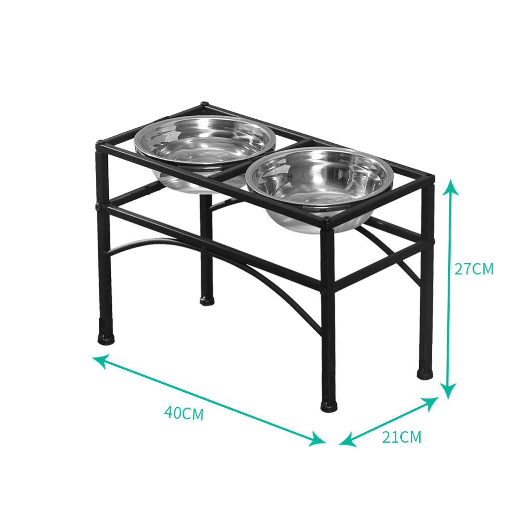 Elevate Mealtime for Your Furry Friend with the Stylish Dual Elevated Stainless Steel Pet Feeder Bowl! 🐾✨