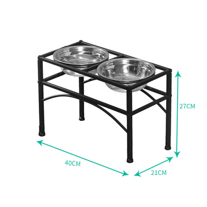 Elevate Mealtime for Your Furry Friend with the Stylish Dual Elevated Stainless Steel Pet Feeder Bowl! 🐾✨